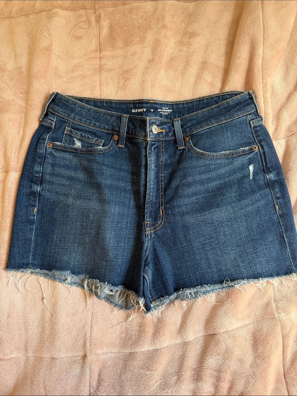 Old Navy Blue Denim Frayed Hem Shorts